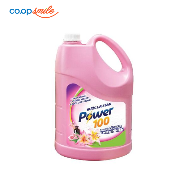 Nước lau sàn POWER100 tinh dầu hoa thiên nhiên 3.5kg