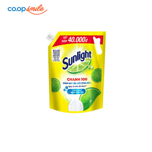 Nước rửa chén Sunlight chanh100 túi 3.5kg
