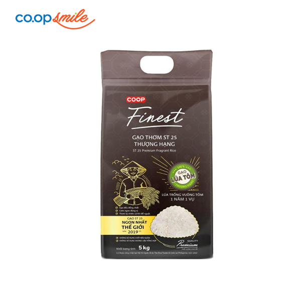 Gạo thơm ST25 lúa tôm Coop Finest 5kg