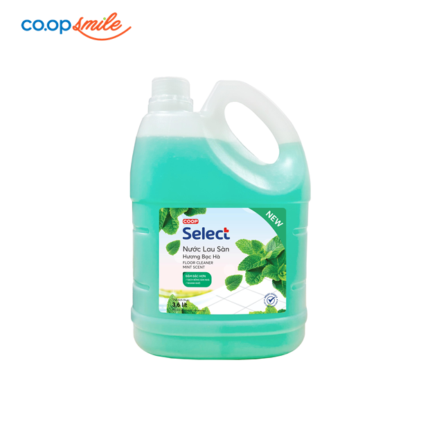 Nước lau sàn Coop Select bạc hà 3.6L