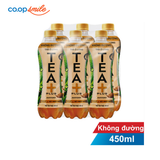 Trà Olong không đường TEA+ lốc 6x450ml