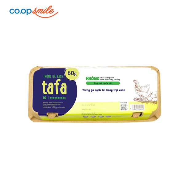 Trứng gà tươi TAFA 600g (10x60g)
