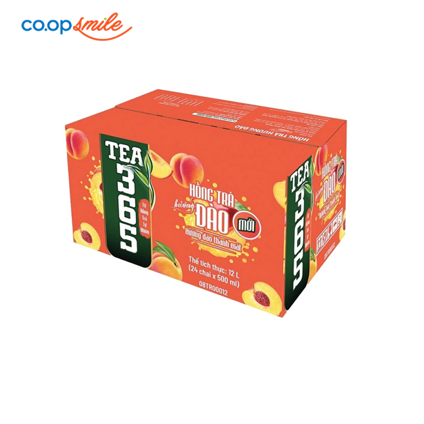 Hồng trà Búp non 365 đào thùng 24 x 500ml