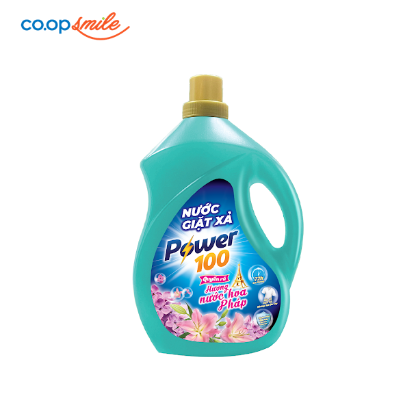 Nước giặt xả Power 100 hương nước hoa Pháp chai 3.4kg