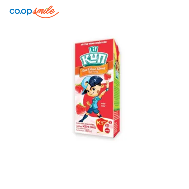Sữa chua uống thạch Kun hương kem dâu hộp 170ml