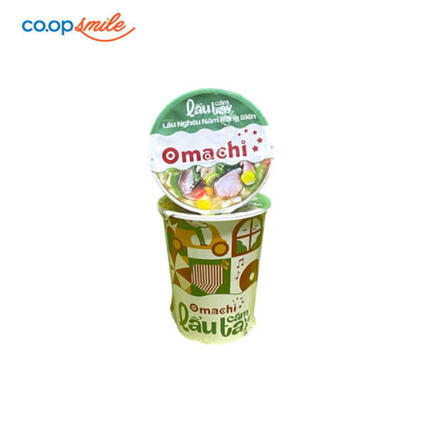 Mì Omachi lẩu nghêu nấm rong biển ly 63g