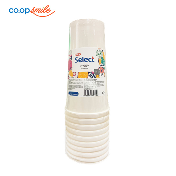 Ly giấy Coop Select 650ml 10 cái GT