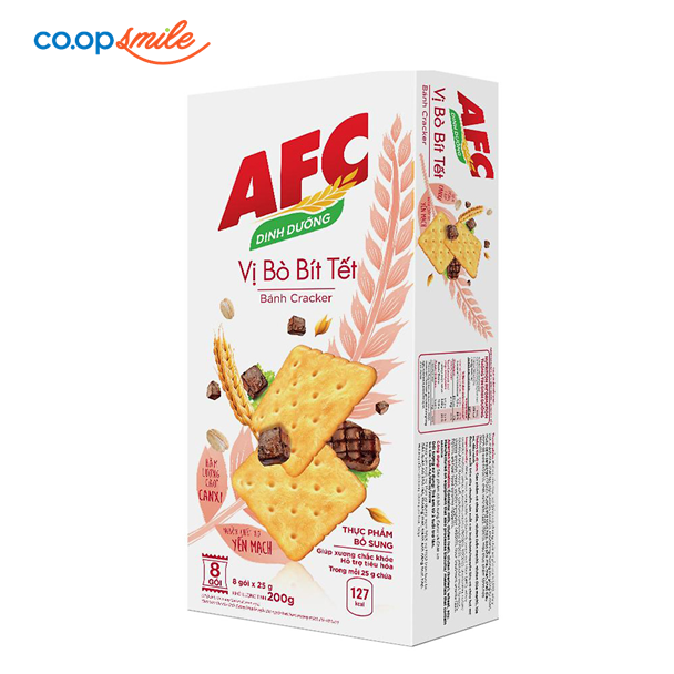 Bánh AFC bò bít tết hộp giấy 200g