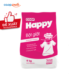 Bột giặt sạch thơm Co.op Happy 9kg