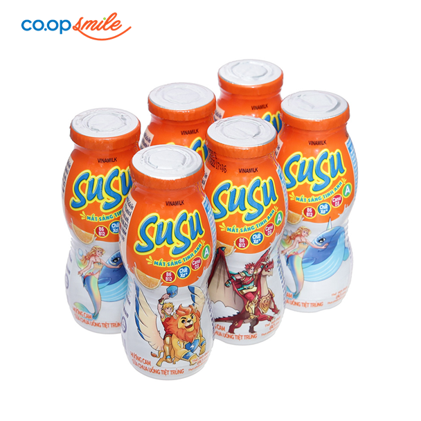 Sữa chua uống SUSU cam lốc 6x80ml