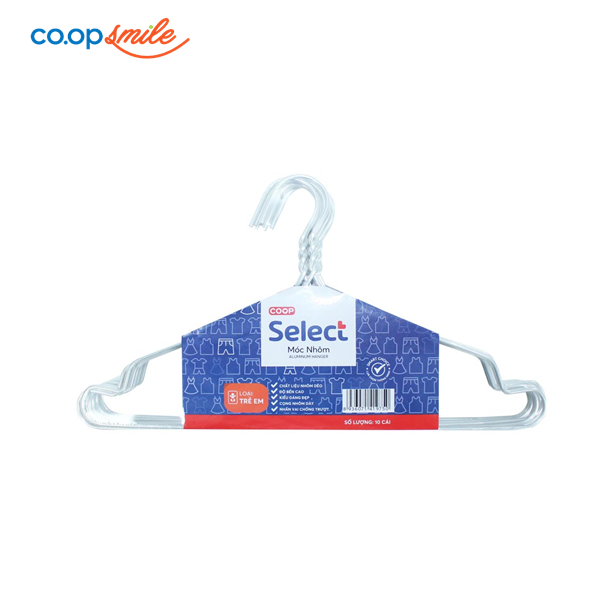 Móc nhôm trẻ em Coop Select 10 cái