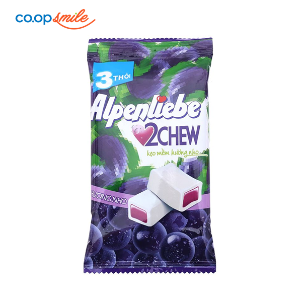 Kẹo mềm ALPENLIEBE 2 chew nho 73.5g