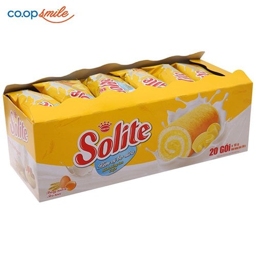 Bánh bông lan cuộn Solite kem bơ sữa 360g