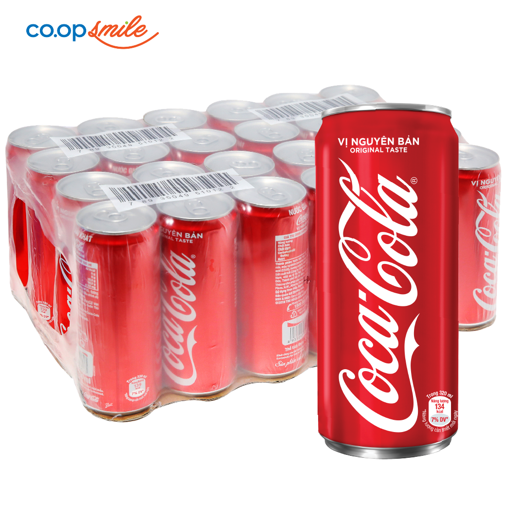 Nước giải khát Coca Cola Cola lon thùng 24x320ml