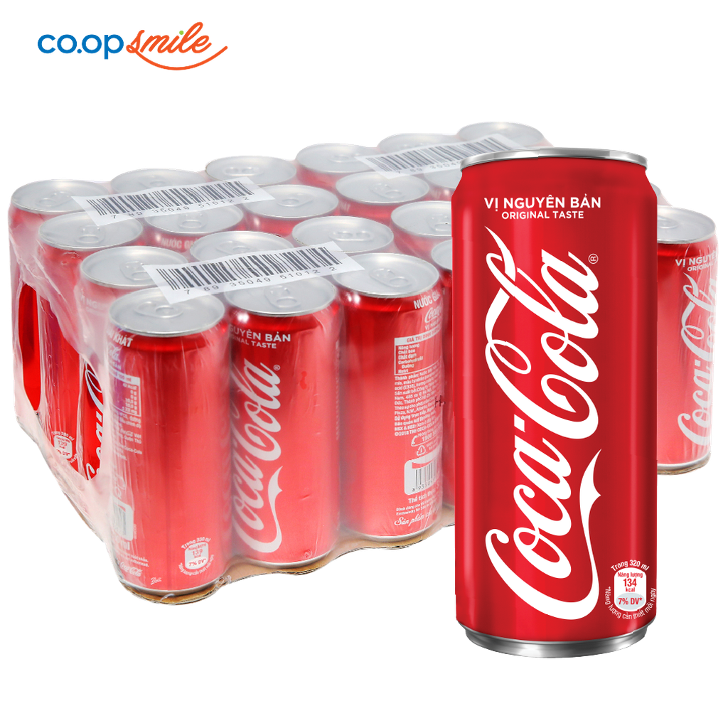 Nước giải khát Coca Cola Cola lon thùng 24x320ml