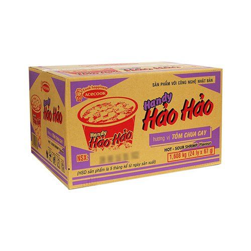 Mì Handy HẢO HẢO tôm chua cay ly thùng 30x67g