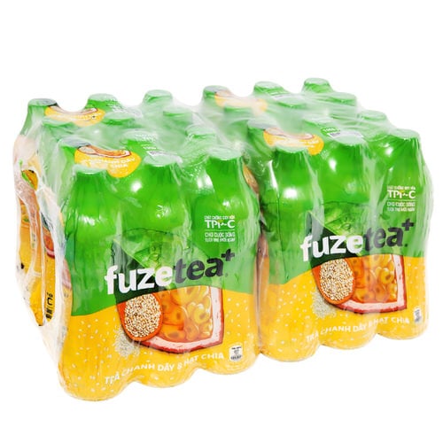 Trà chanh dây & hạt chia Fuzetea thùng 24x450ml