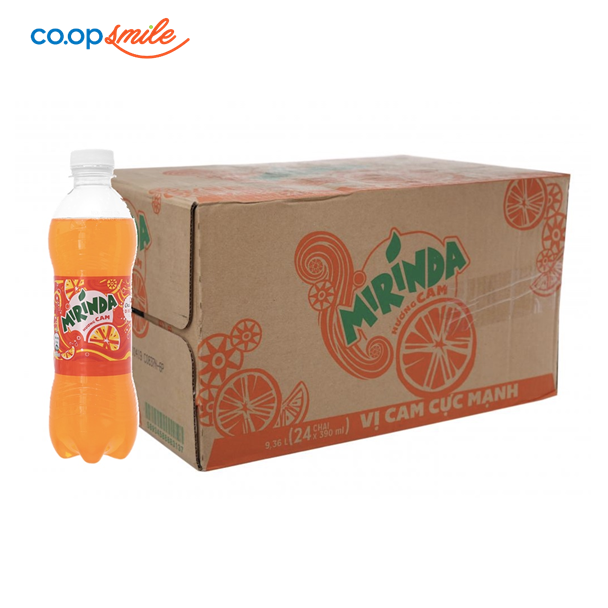 Nước giải khát Mirinda cam chai thùng 24x390ml