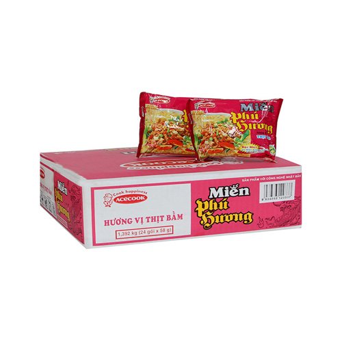 Miến Phú Hương thịt bằm thùng 24x58g