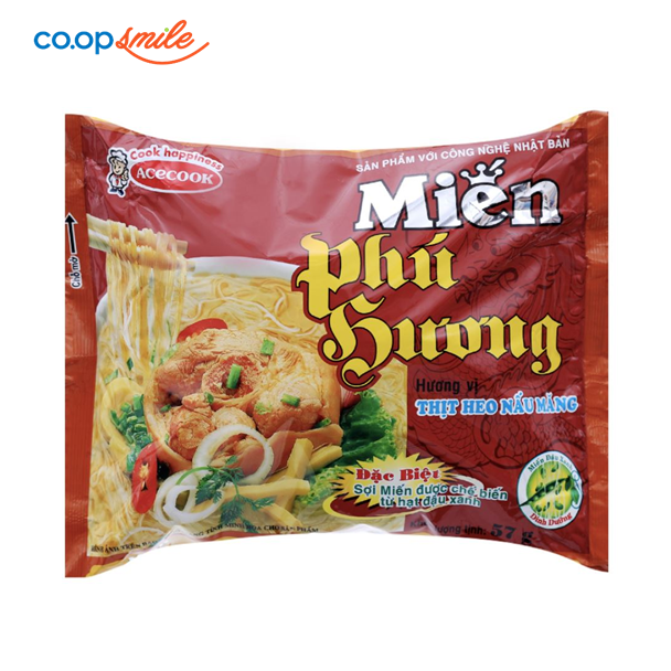 Miến PHÚ HƯƠNG thịt heo nấu măng 57g