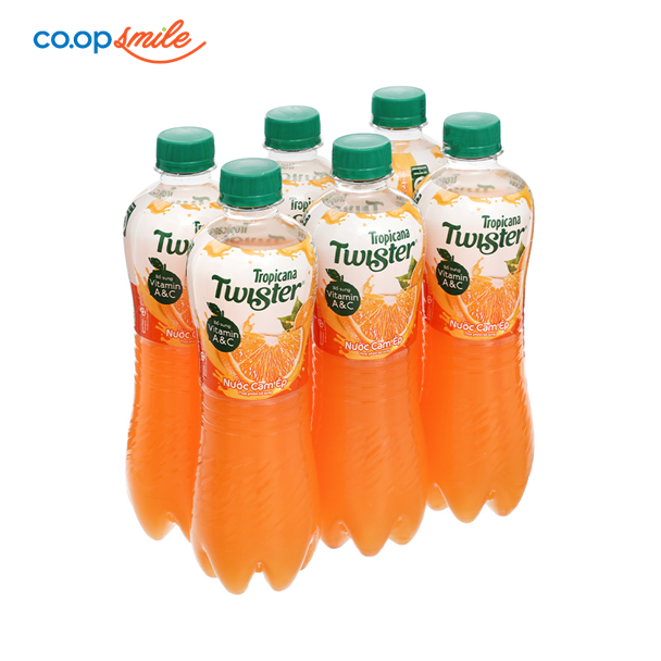 Nước ép TWISTER cam chai lốc 6x450ml