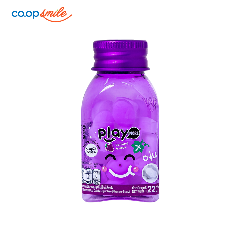 Kẹo the Playmore vị nho hũ 22g