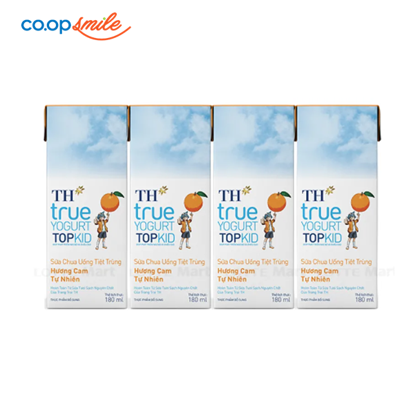 Sữa chua tiệt trùng TH Topkid cam lốc 4x180ml