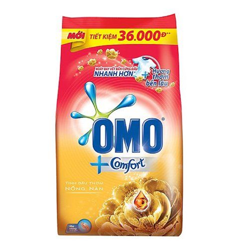 Bột giặt OMO comfort tinh dầu thơm Nồng nàn vàng 5.3kg