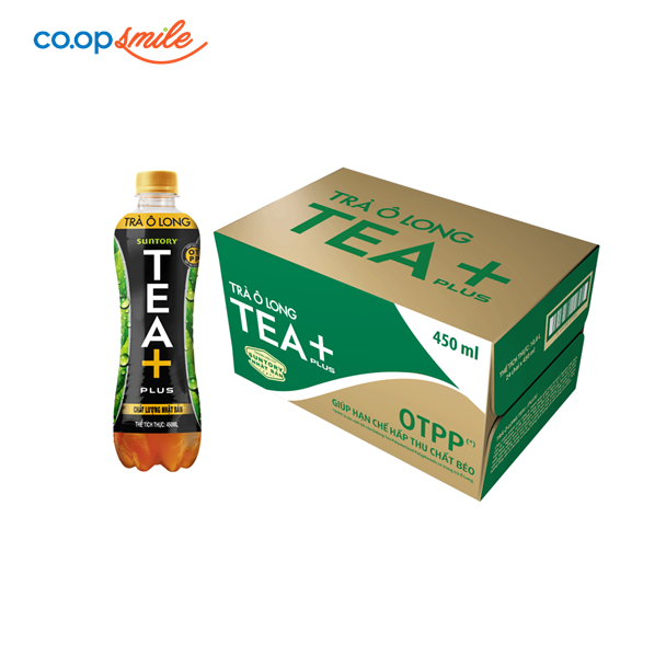 Trà Olong TEA+ PLUS chai thùng 24x450ml