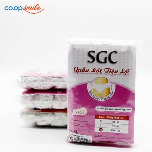 Quần lót tiện lợi SGC size XL lốc 5 cái