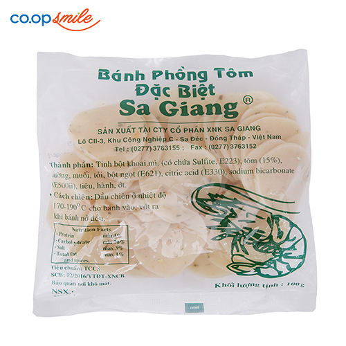 Bánh phồng tôm mini xanh Sa Giang 100g