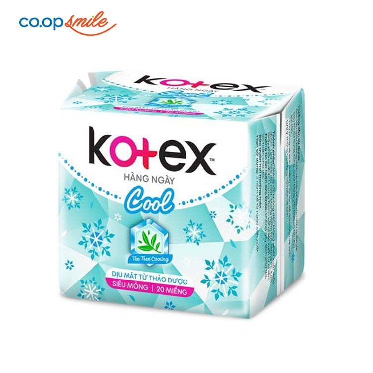 Băng vệ sinh KOTEX hàng ngày cool siêu mỏng 20M