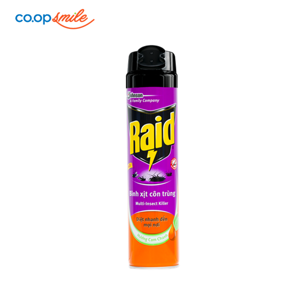 Xịt côn trùng RAID  hương cam chanh 600ml
