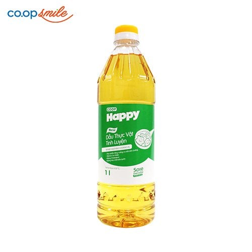 Dầu thực vật tinh luyện cook Co.op 1L