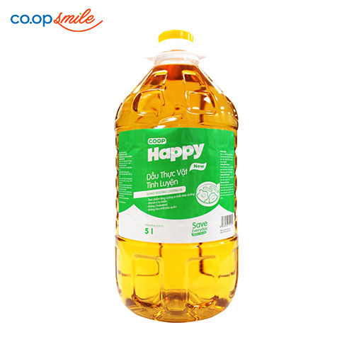 Dầu thực vật tinh luyện cook Co.op 5L