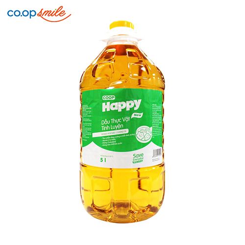 Dầu thực vật tinh luyện cook Co.op 5L