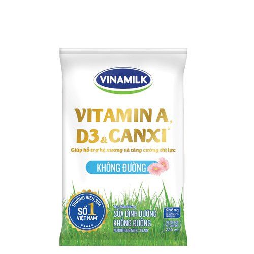 Sữa dinh dưỡng Vinamilk không đường 220ml