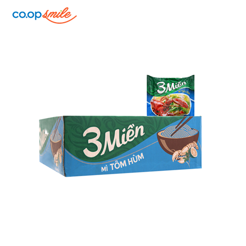 Mì Reeva 3 Miền tôm hùm thùng 30 gói x 65g