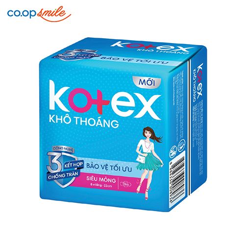 BVS KOTEX style khô thoáng siêu mỏng cánh 8M