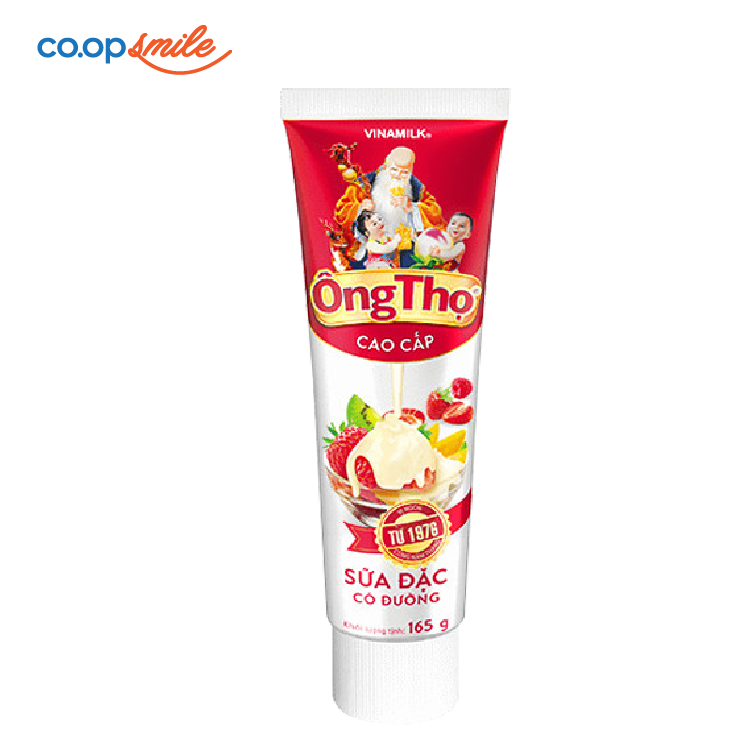 Sữa đặc Vinamilk Ông Thọ đỏ có đường tuýp 165g