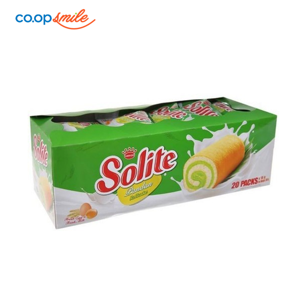 Bánh bông lan SOLITE kem lá dứa hộp 360g