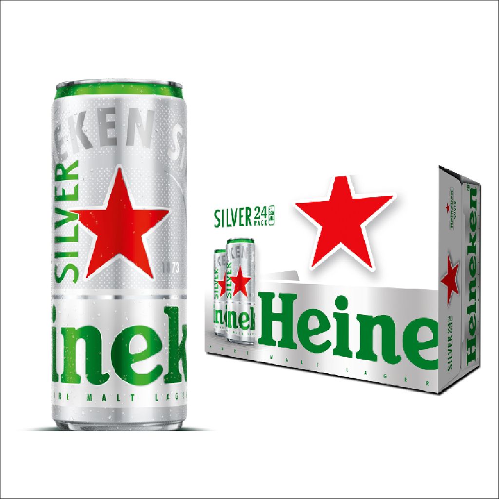 Bia HEINEKEN Silver lon thùng 24x330ml