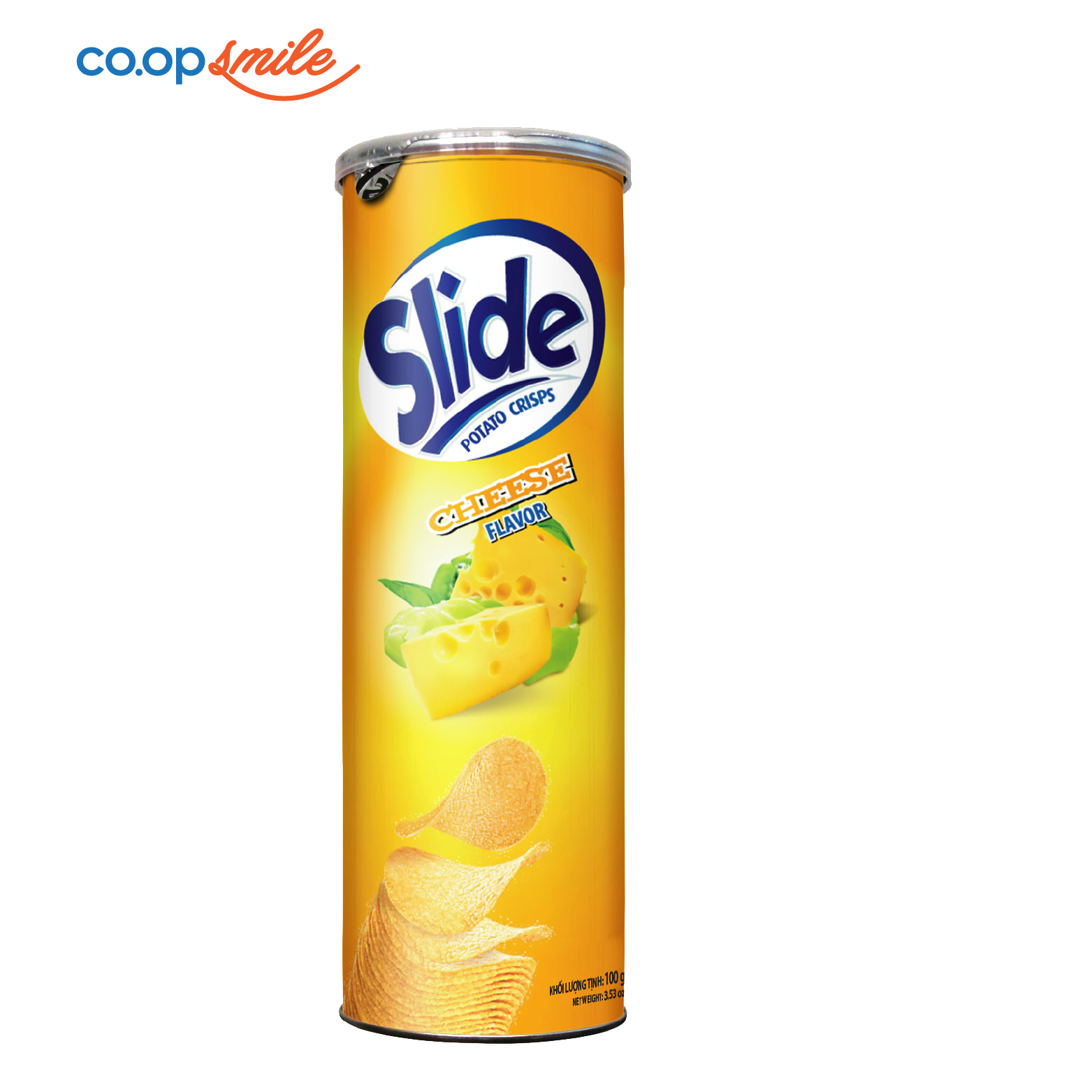 Bánh lát khoai tây SLIDE phô mai lon 100g