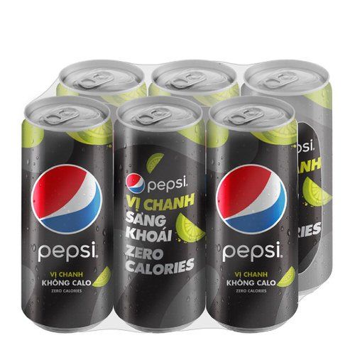 Nước giải khát Pepsi zero calo chanh lốc 6x320ml