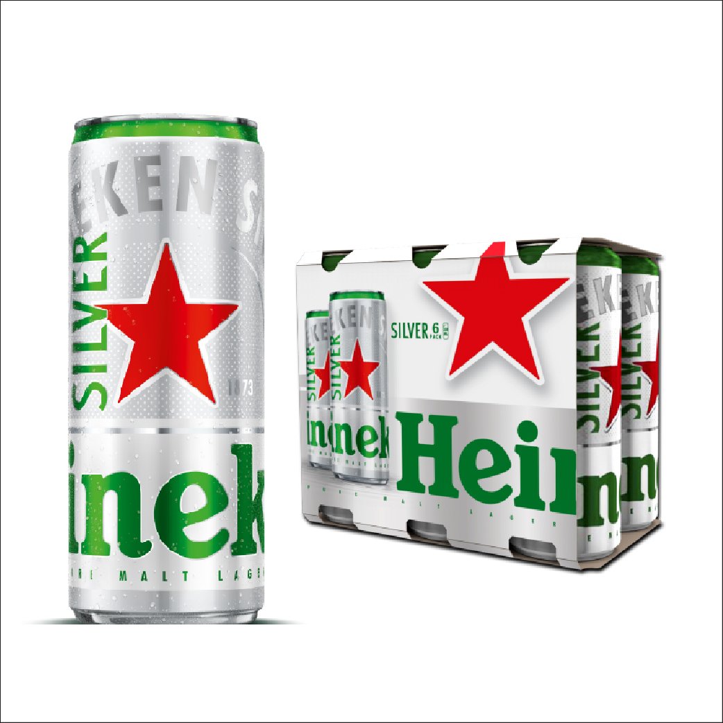 Bia HEINEKEN Silver lon lốc 6x330ml