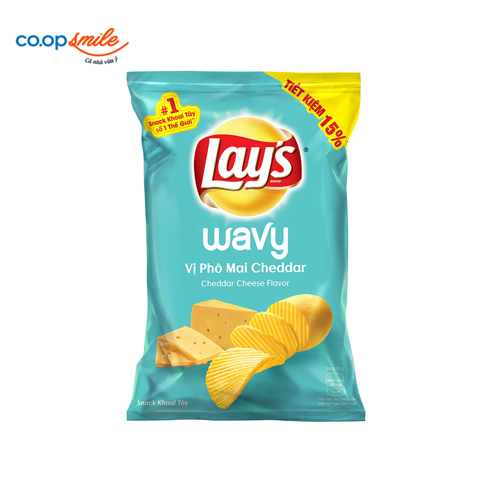 Bánh Snack khoai tây LAY'S Phô mai Cheddar 56g