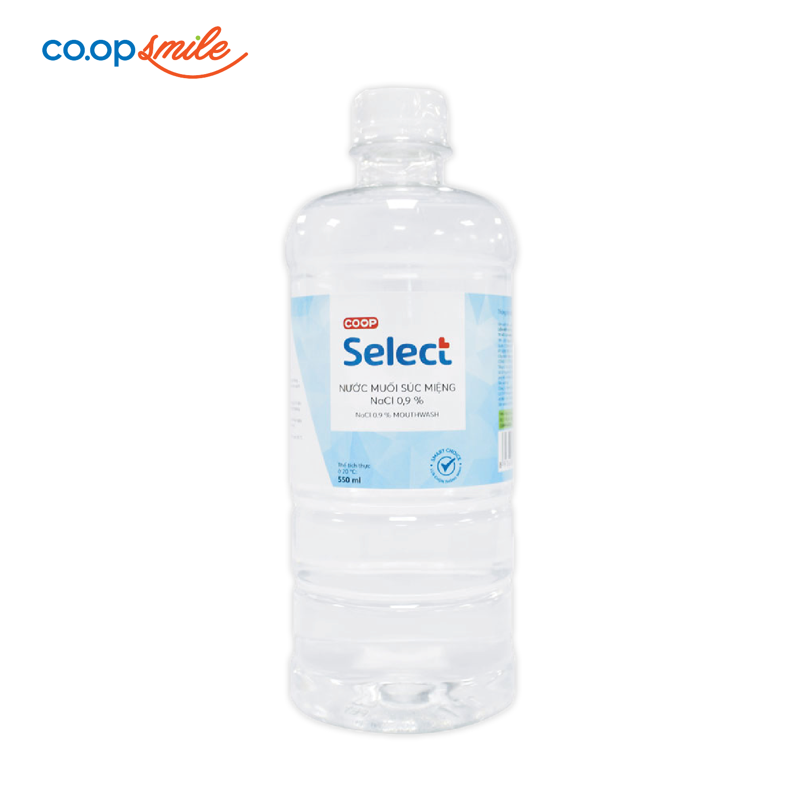 Nước súc miệng NaCl 0.9% Co.opSelect 550ml MB