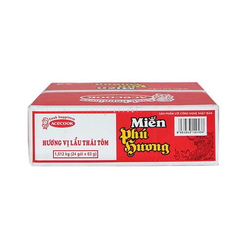 Miến Phú Hương lẩu thái tôm thùng 24x63g