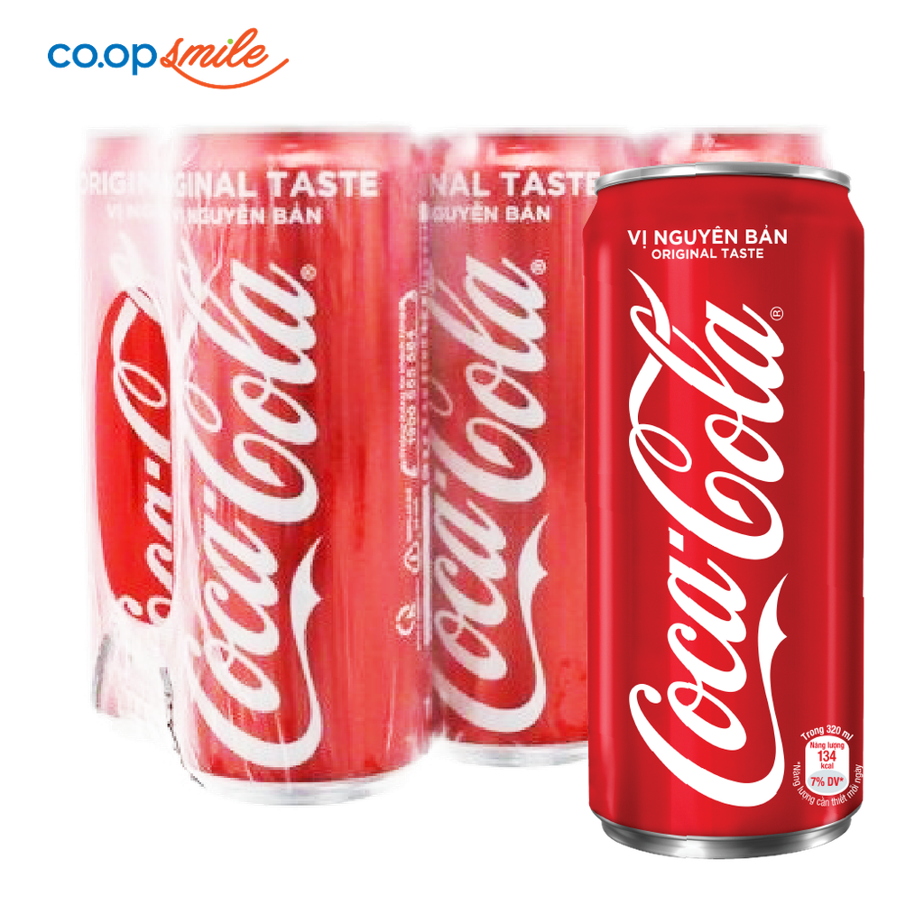 Nước giải khát Coca Cola Cola lon lốc 6x320ml