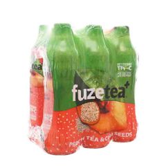 Trà đào & hạt chia Fuzetea lốc 6x450ml